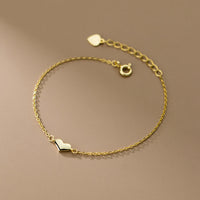 Sterling Silver Small Heart Bracelet