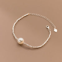 Sterling Silver Imitation Pearl Bracelet