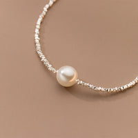 Sterling Silver Imitation Pearl Bracelet