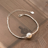Sterling Silver Imitation Pearl Bracelet