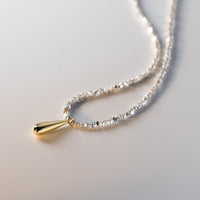 Gold Plated Teardrop Fragments Necklace