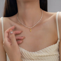 Gold Plated Teardrop Fragments Necklace