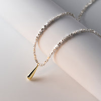 Gold Plated Teardrop Fragments Necklace