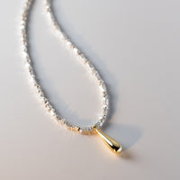 Gold Plated Teardrop Fragments Necklace
