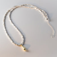 Gold Plated Teardrop Fragments Necklace
