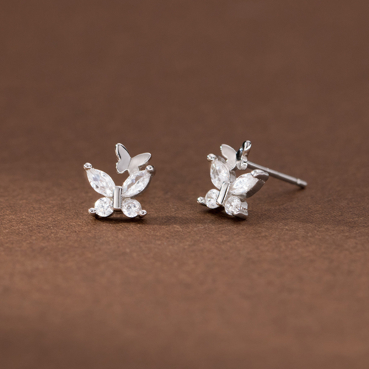 Sterling Silver Butterfly Earrings