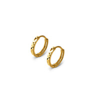 Sterling Silver Diamond Cut Hoop Earrings