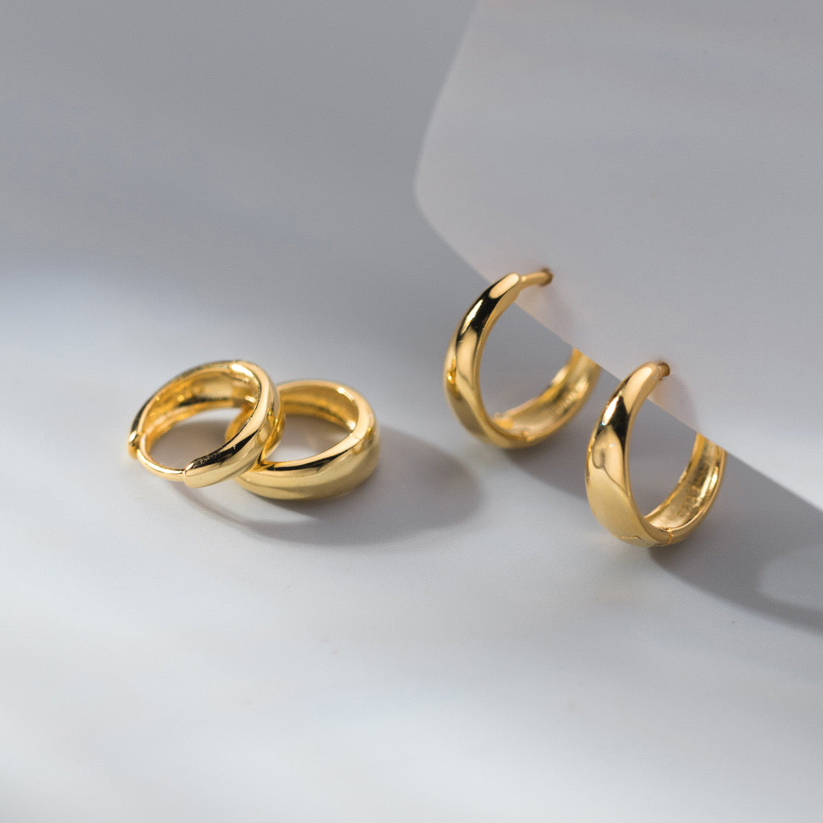 Simple Hoop Earrings in Sterling Silver