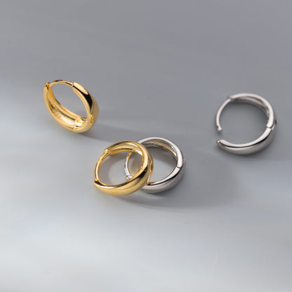 Simple Hoop Earrings in Sterling Silver