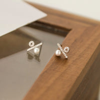 Gold Plated Percentage Symbol Stud Earrings