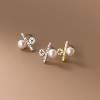 Gold Plated Percentage Symbol Stud Earrings