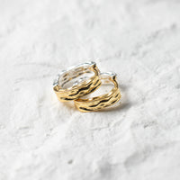 Gold Plated Sterling Silver Square Hoop Earrings