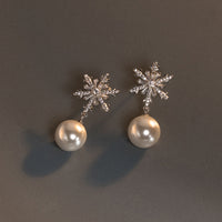 Sterling Silver Snowflake Earrings