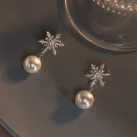Sterling Silver Snowflake Earrings