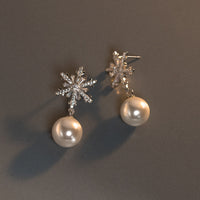 Sterling Silver Snowflake Earrings