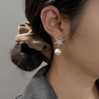 Sterling Silver Snowflake Earrings
