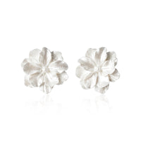 Sterling Silver Resin Flower Statement Earrings