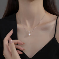 Sterling Silver Pearl Knot Necklace