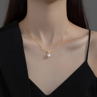 Sterling Silver Pearl Knot Necklace