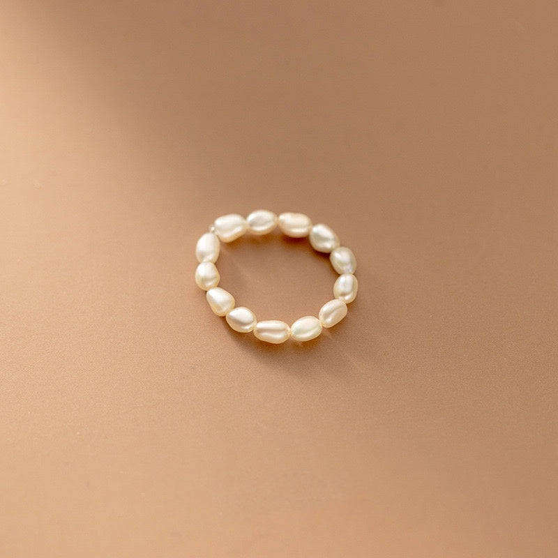 Adjustable Cultured Pearl Ring