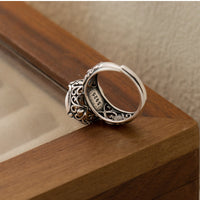 Oxidized Finish Sterling Silver Freshwater Pearl Ring