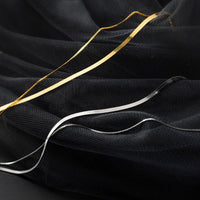 Double Layer Box and Snake Chain Necklace in Solid Sterling Silver