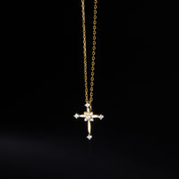 Sterling Silver Cubic Zirconia Cross Necklace
