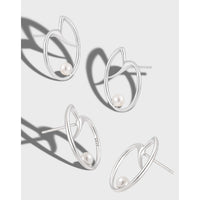 Sterling Silver Shell Pearl Earrings