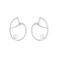 Sterling Silver Shell Pearl Earrings
