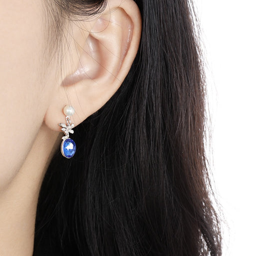 Cubic Zirconia Sterling Silver Earrings