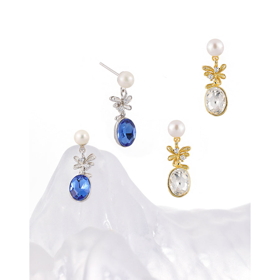 Cubic Zirconia Sterling Silver Earrings