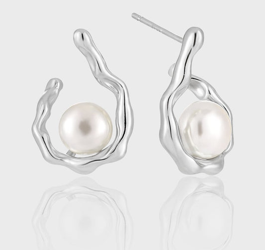 Freshwater Pearl Sterling Silver Earrings