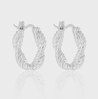Gold Plated Sterling Silver Twist Huggie Earrings