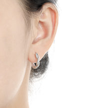 Gold Plated Sterling Silver Twist Huggie Earrings