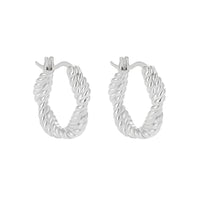 Gold Plated Sterling Silver Twist Huggie Earrings