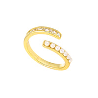 Sterling Silver & Shell Pearl Open Ring