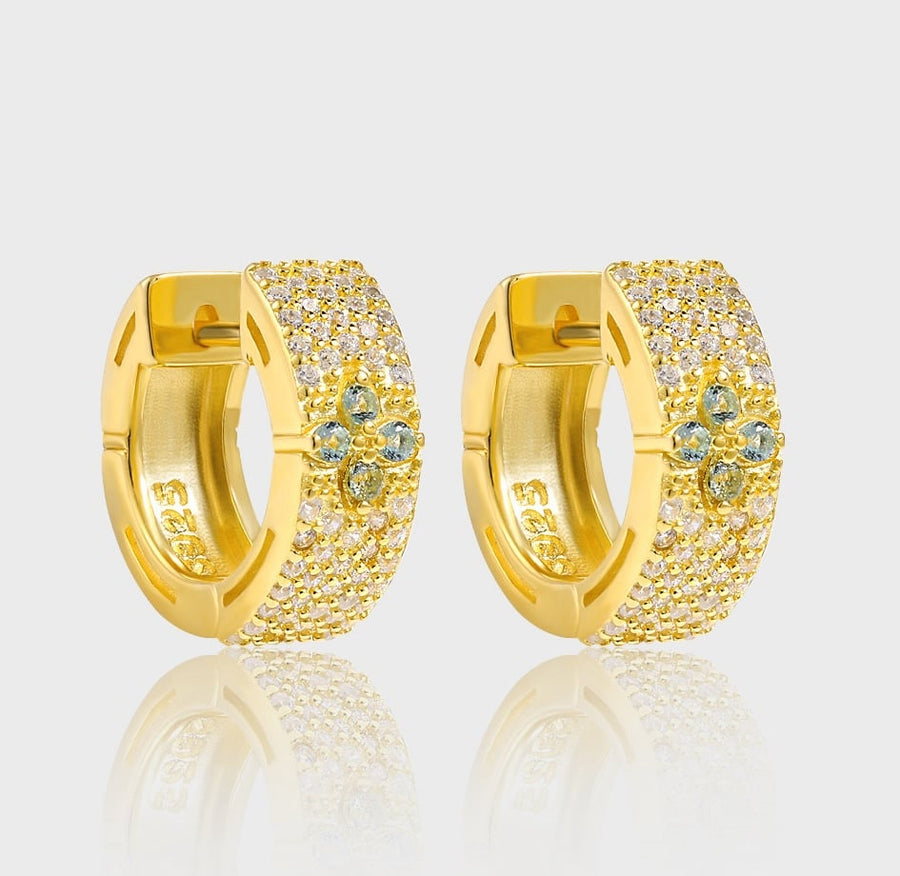 Sterling Silver Cubic Zirconia Huggie Earrings