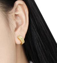 Sterling Silver Cubic Zirconia Huggie Earrings