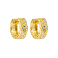 Sterling Silver Cubic Zirconia Huggie Earrings