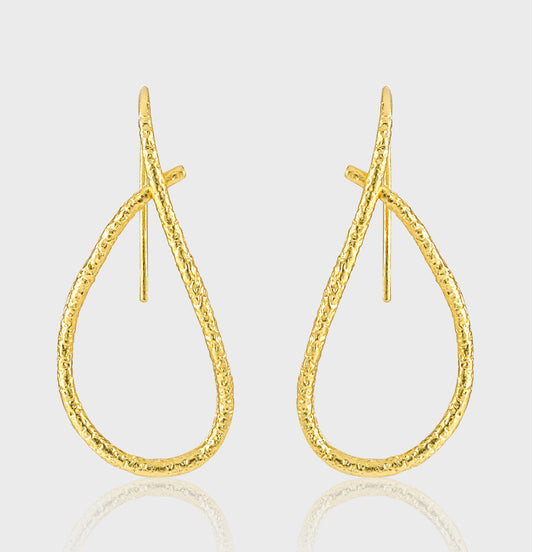 Rhodium Plated Dangle Earrings