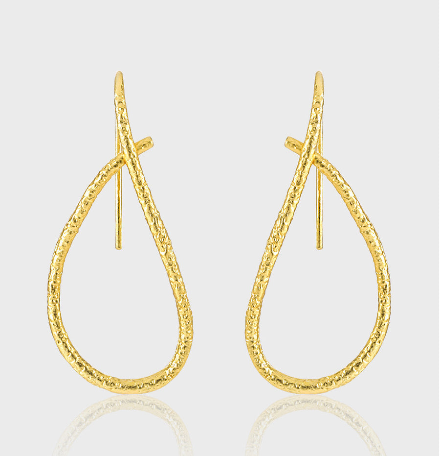 Rhodium Plated Dangle Earrings