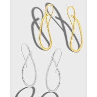 Rhodium Plated Dangle Earrings