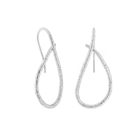Rhodium Plated Dangle Earrings