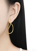 Rhodium Plated Dangle Earrings