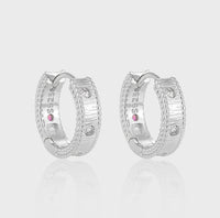 Vintage Sterling Silver Hoop Earrings