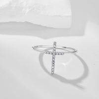 Sterling Silver Dainty Cross Ring