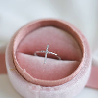 Sterling Silver Dainty Cross Ring