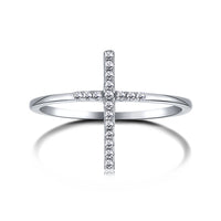 Sterling Silver Dainty Cross Ring