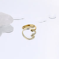 Solid Sterling Silver Ring with Rhodium and Gold Plating