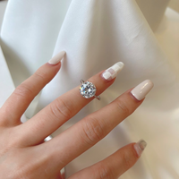 Sterling Silver 3ct Cubic Zirconia Solitaire Ring
